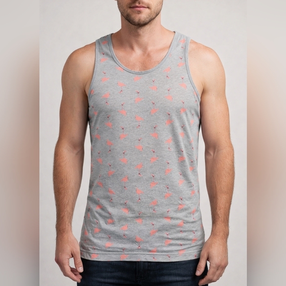 Jordan Other - NWT Jordan Gray With Pink Flamingo Print Tank Top Size Medium